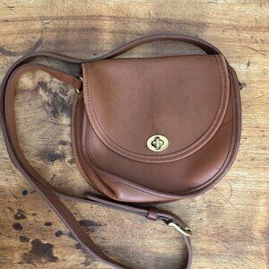 Vintage Coach Crossbody Bag Saddle Leather
